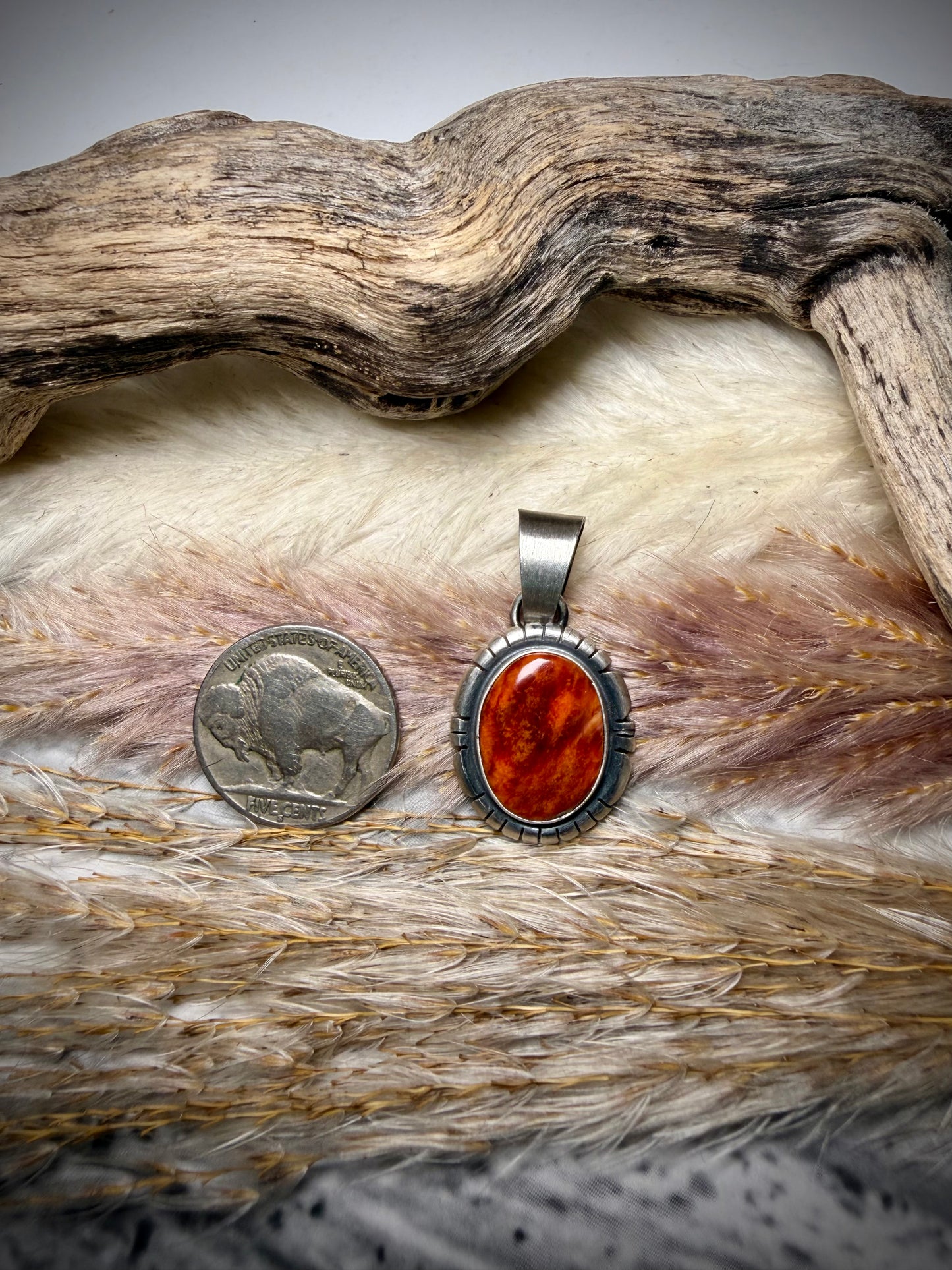 Orange Spiny Pendant