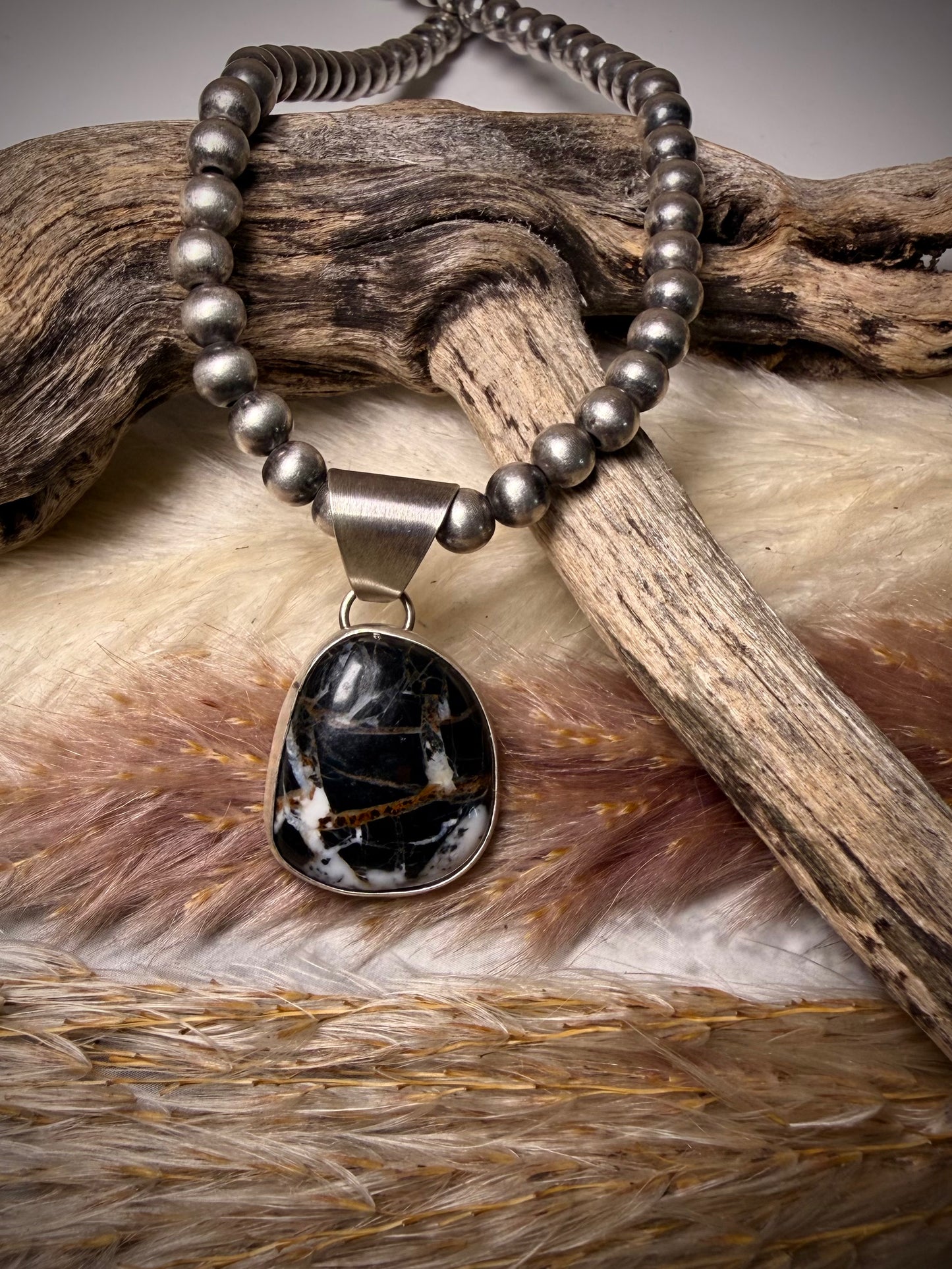 Dainty White Buffalo Pendant