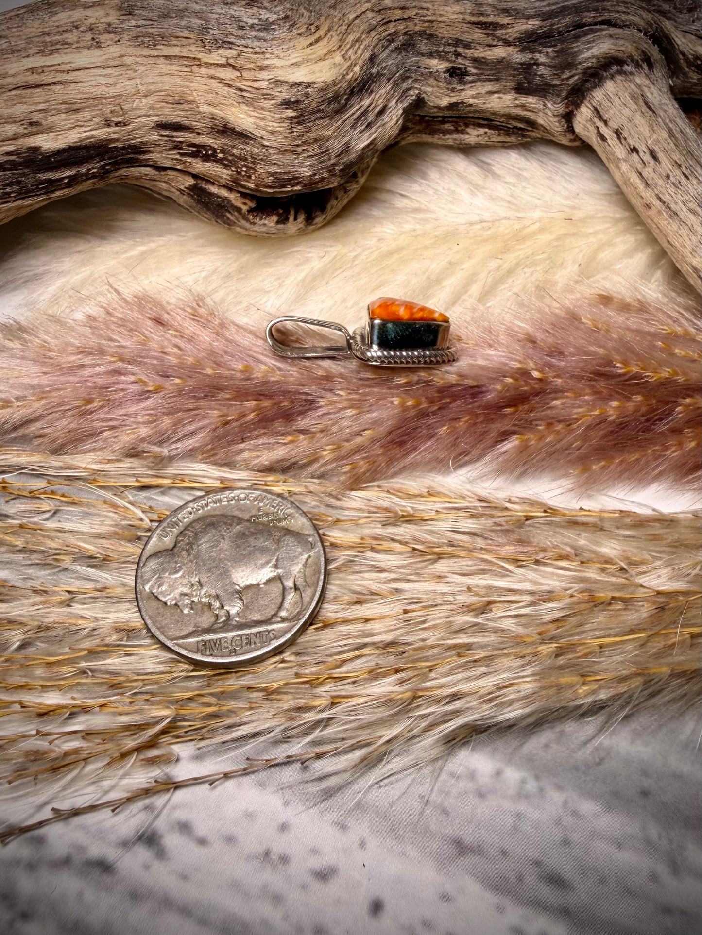 Sadie Jim Orange Spiny Pendant