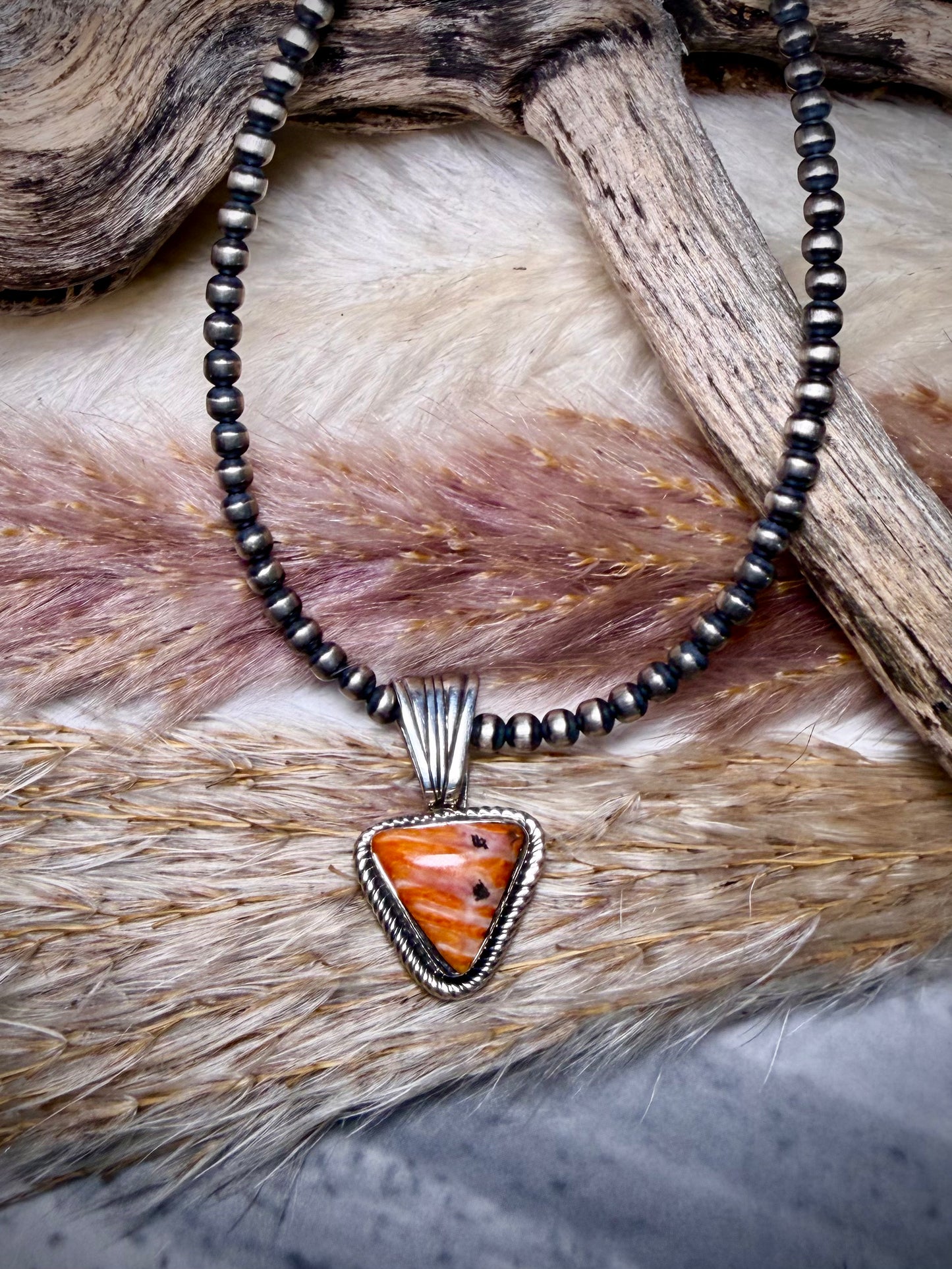 Sadie Jim Orange Spiny Pendant