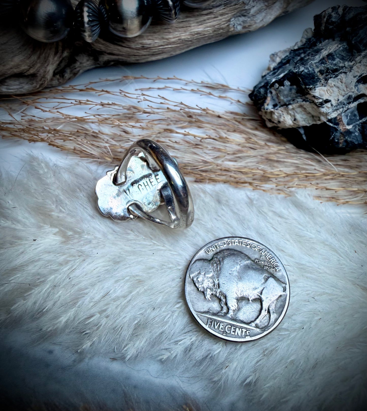 Single Stone Red Coral Ring