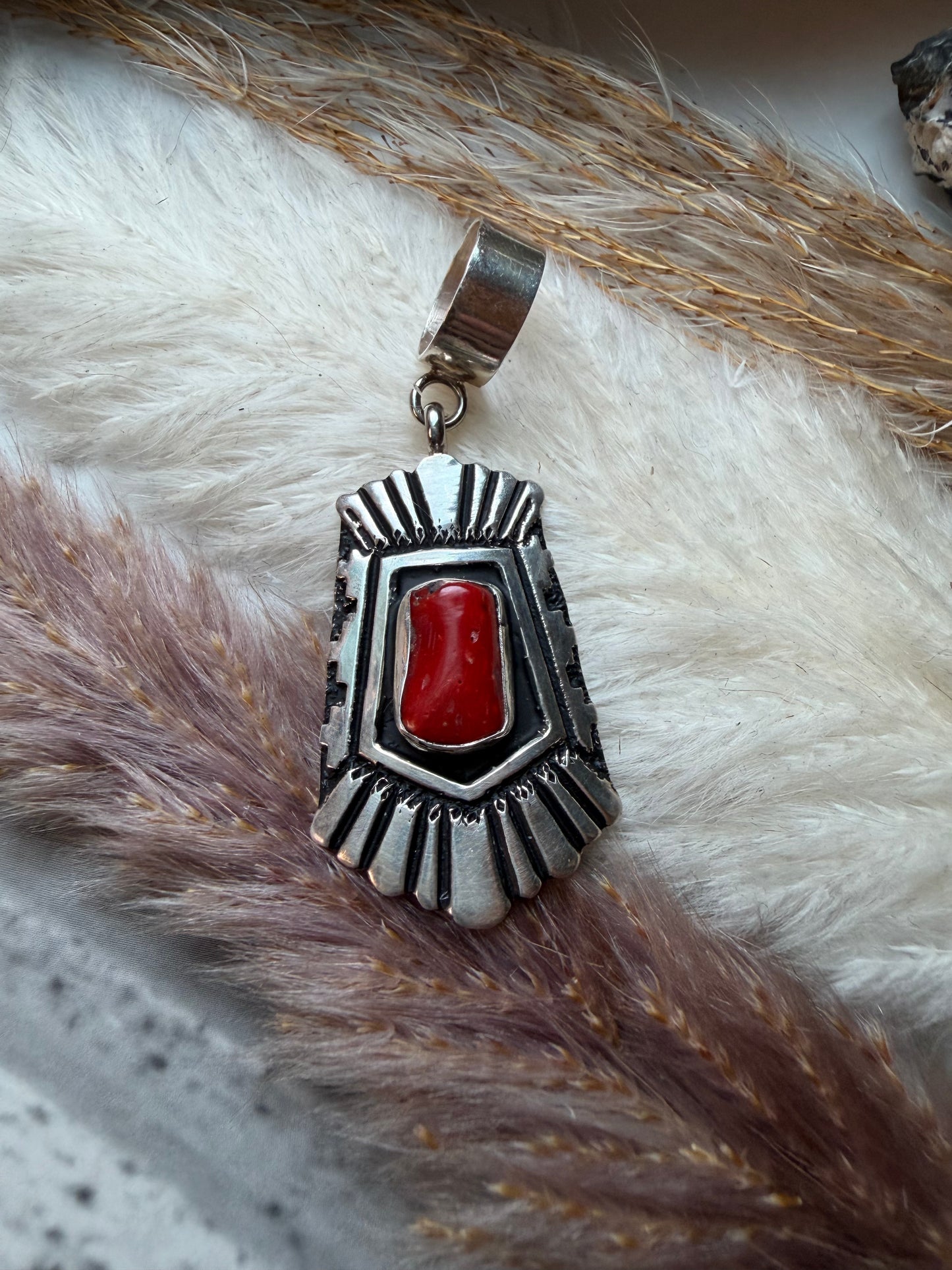 TR Singer Red Coral Pendant