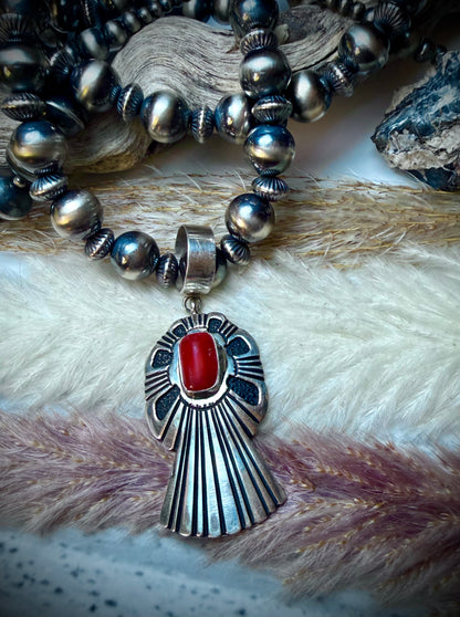 TR Singer Red Coral Angel Pendant