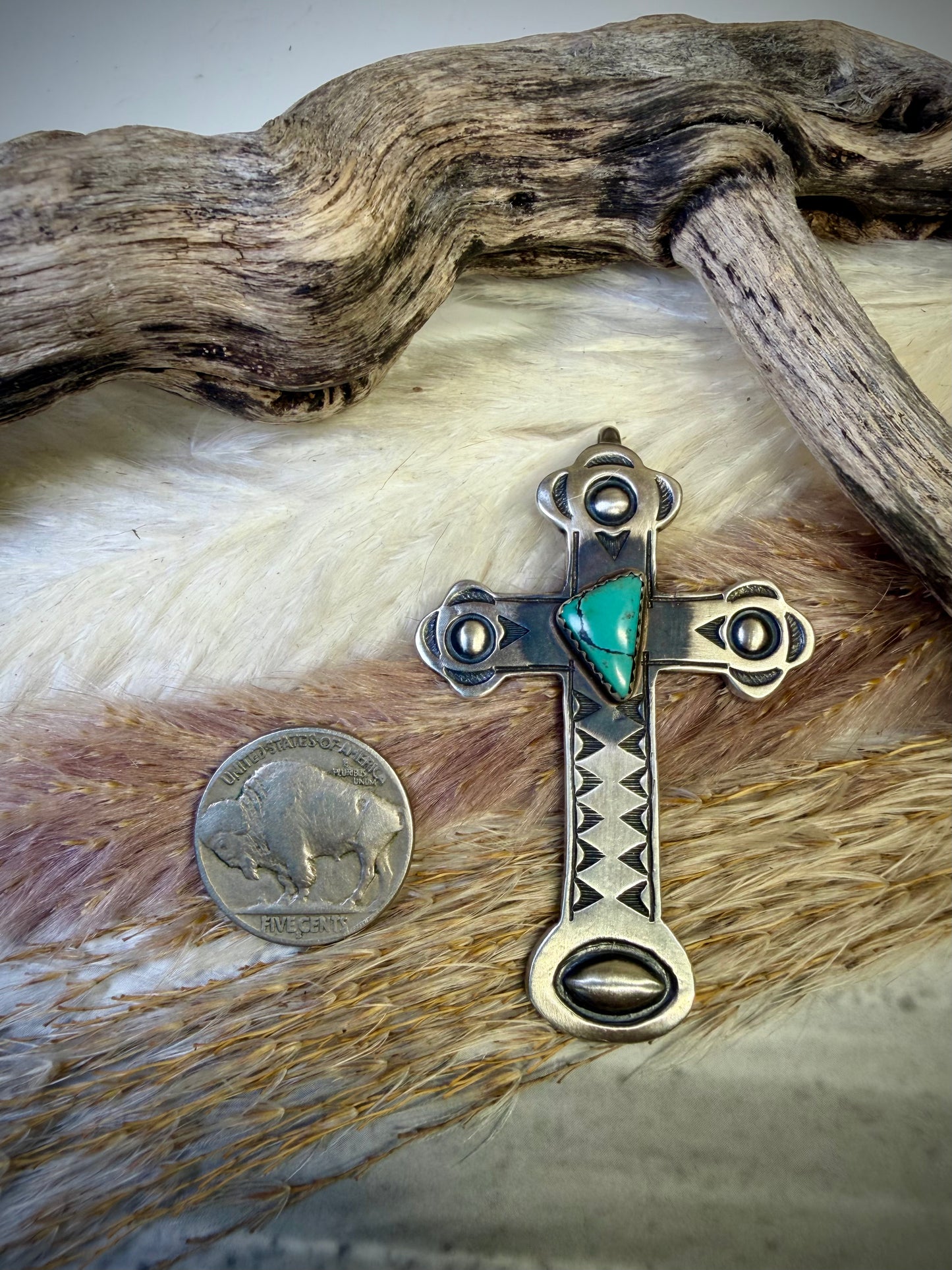 Mary Cayatineto Cross Pendant