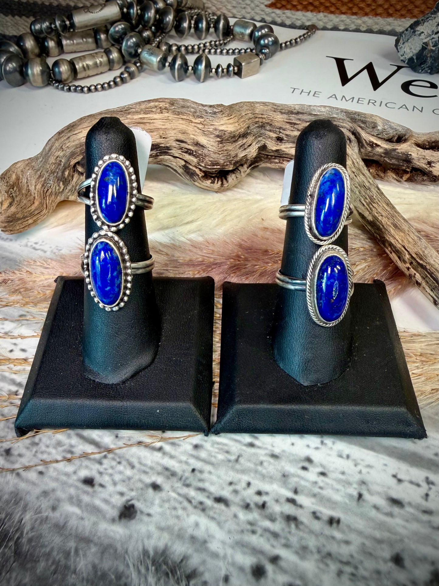 Adjustable Lapis Rings
