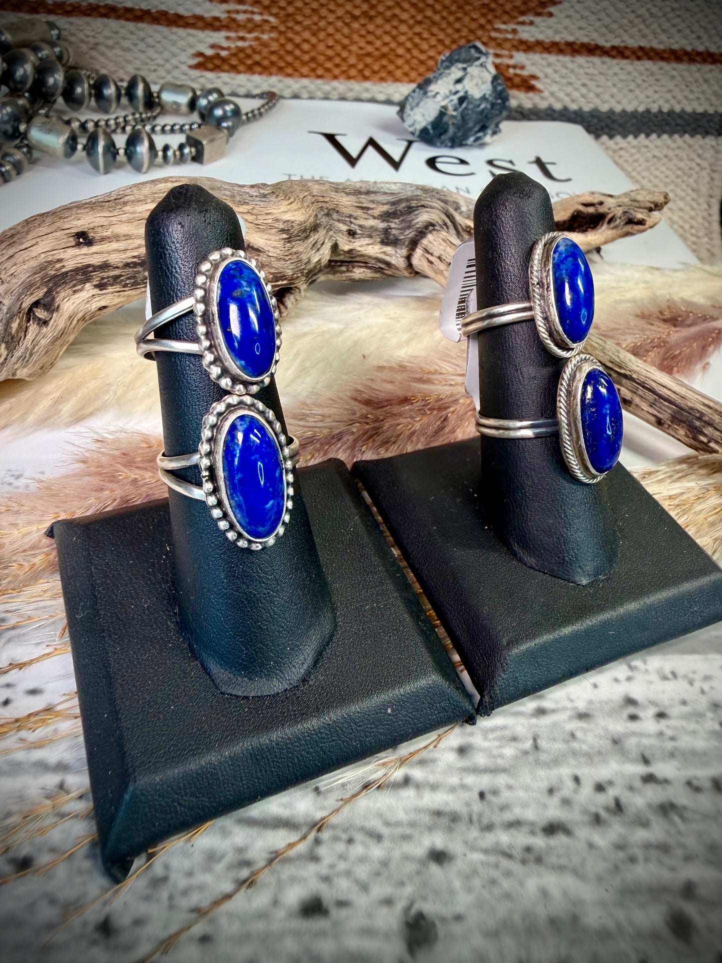 Adjustable Lapis Rings