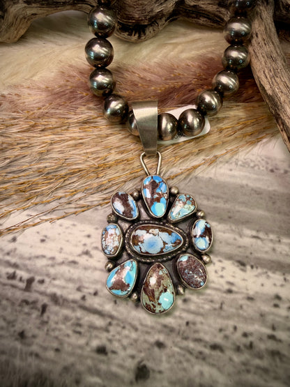 Travis J Golden Hills Cluster Pendant
