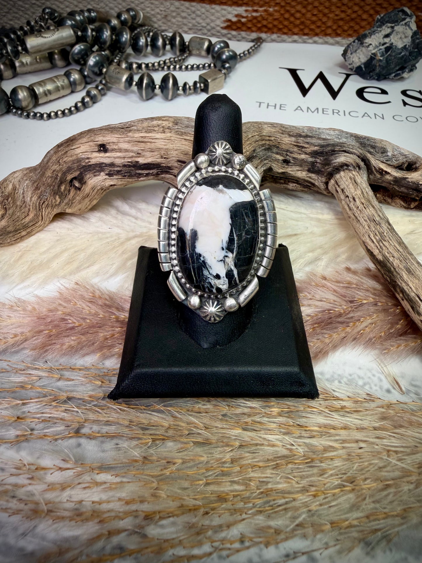 White Buffalo Ring- Adjustable