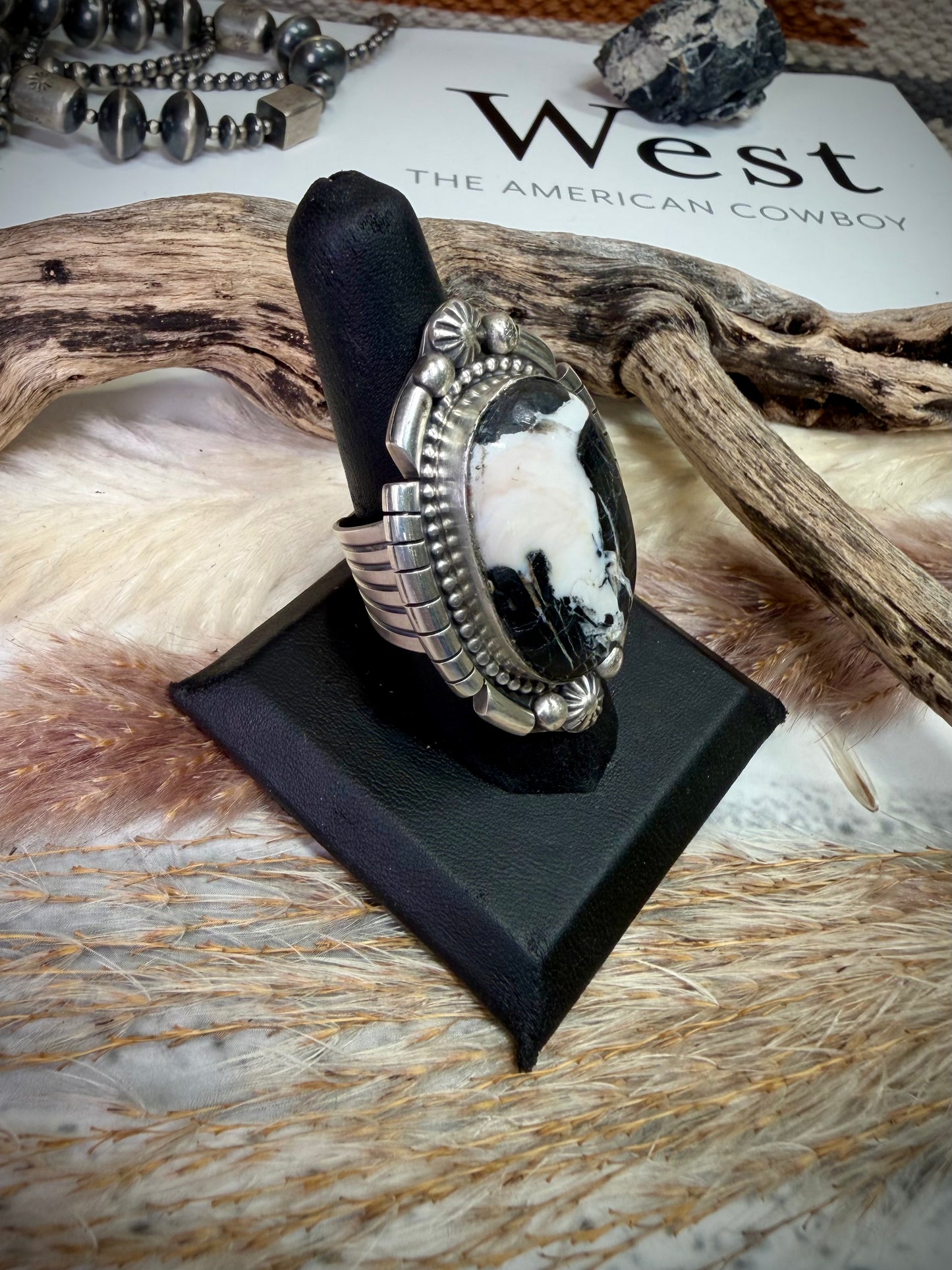 White Buffalo Ring- Adjustable