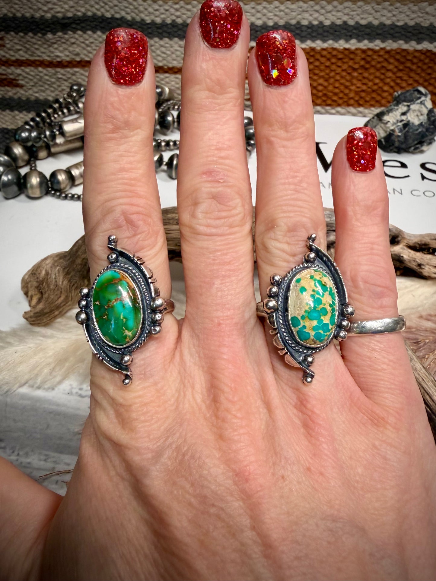 Maritta Benally Sonoran Gold Rings- Size 8