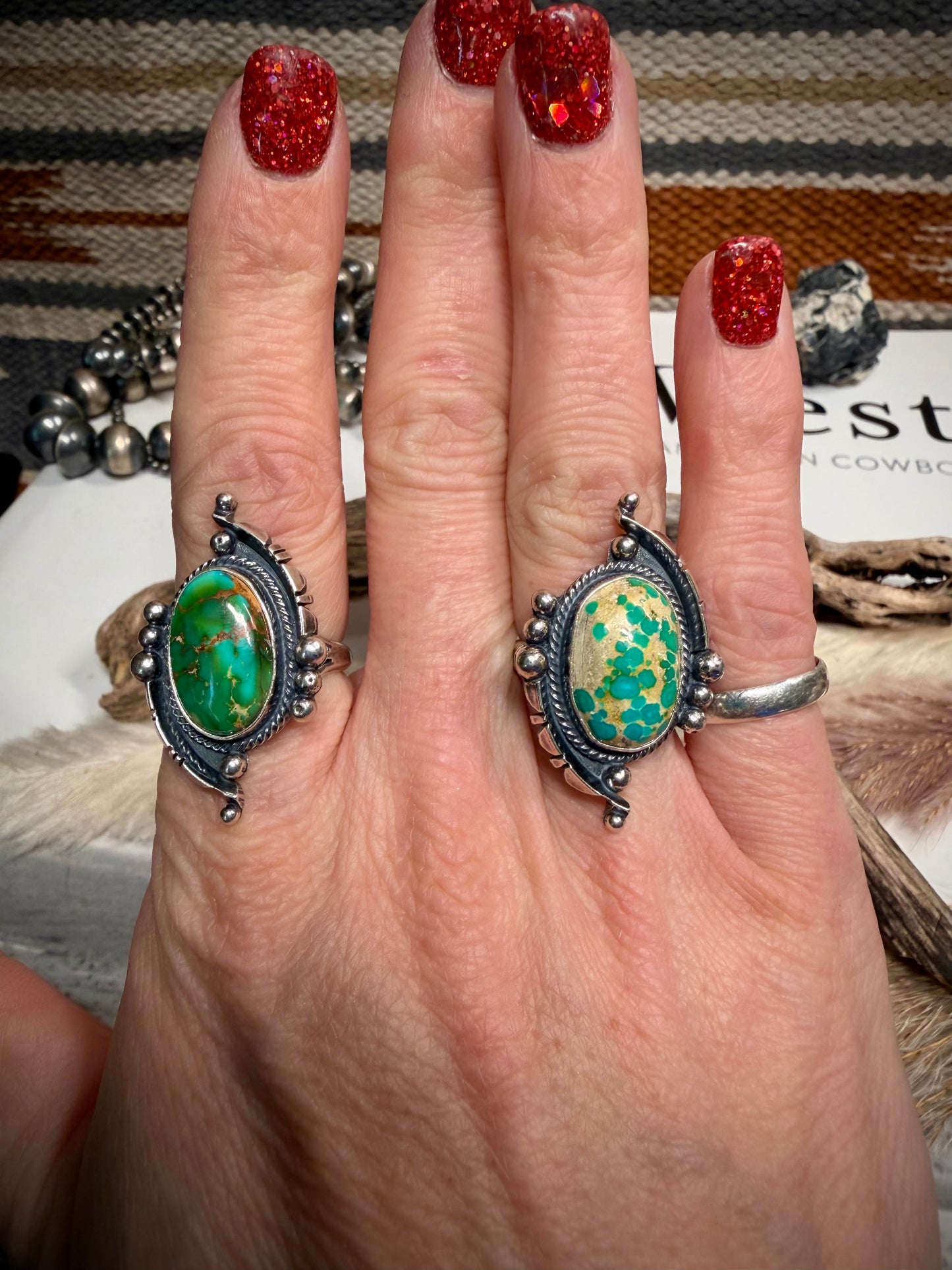 Maritta Benally Sonoran Gold Rings- Size 8