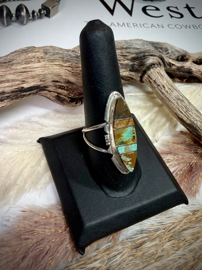 Brandon Etcity Inlay Ring Size 10