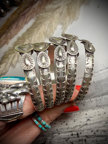 Sterling Heart Cuff by Chris Etsitty- Butterfly Stamp