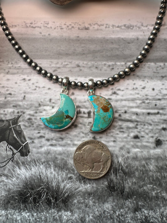 Turquoise Moon Pendants