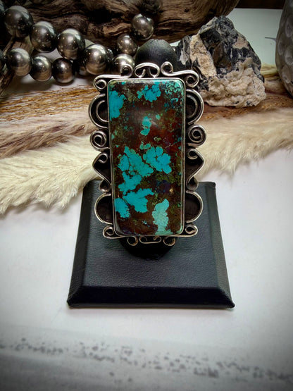Chimney Butte Rectangle Mine #8 Ring (Size 8)