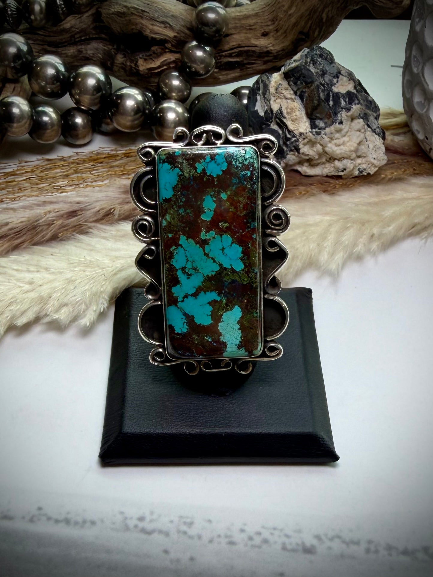 Chimney Butte Rectangle Mine #8 Ring (Size 8)