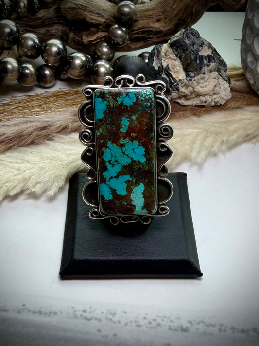 Chimney Butte Rectangle Mine #8 Ring (Size 8)