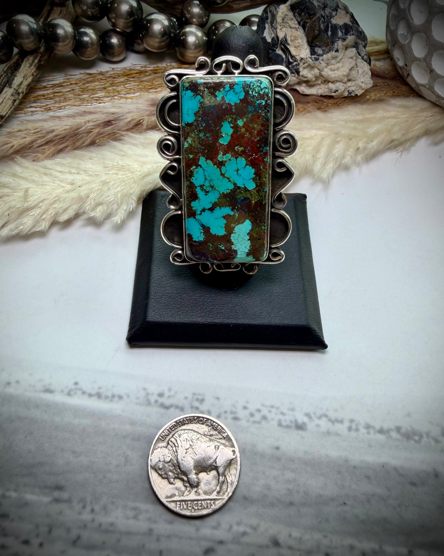 Chimney Butte Rectangle Mine #8 Ring (Size 8)