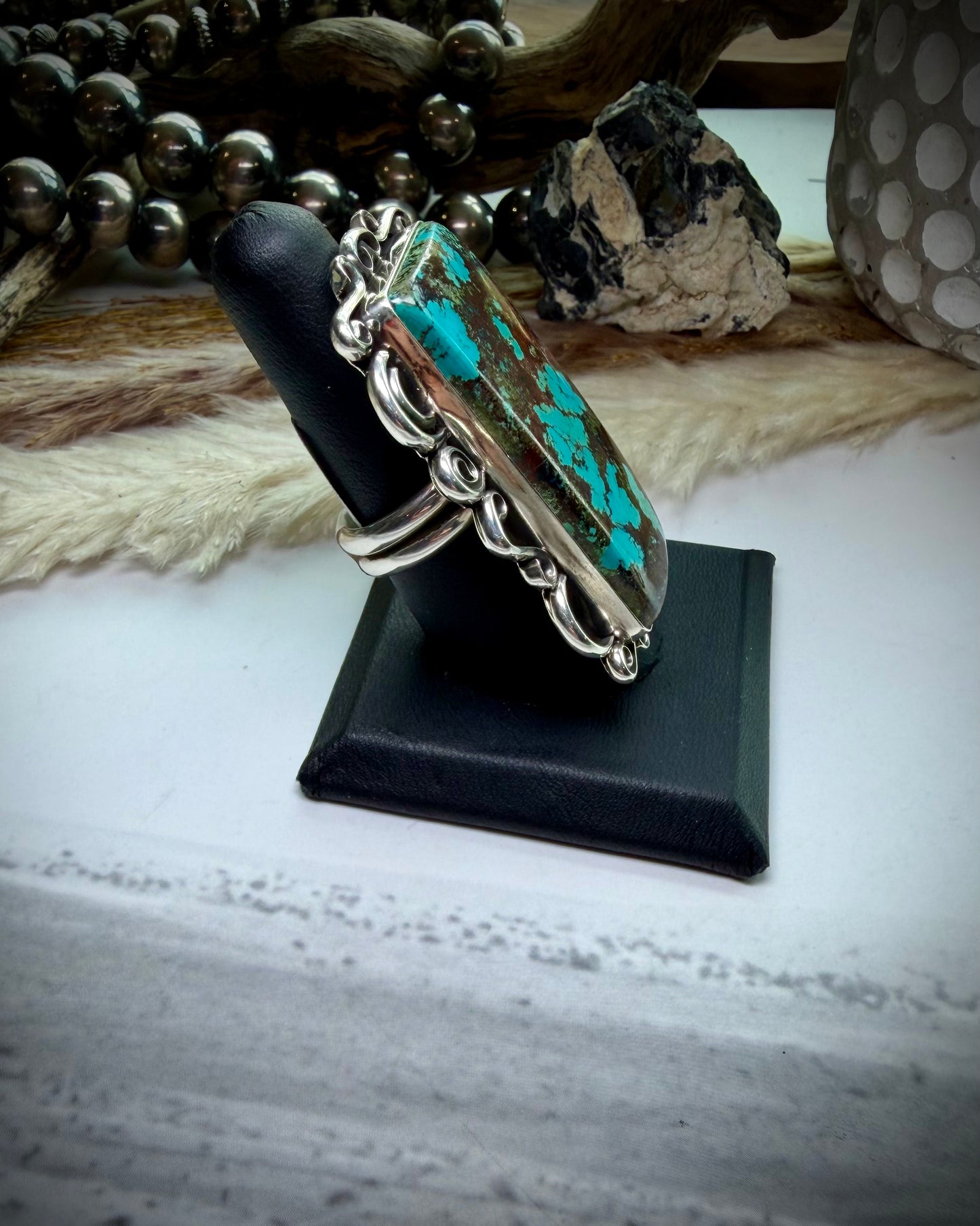 Chimney Butte Rectangle Mine #8 Ring (Size 8)