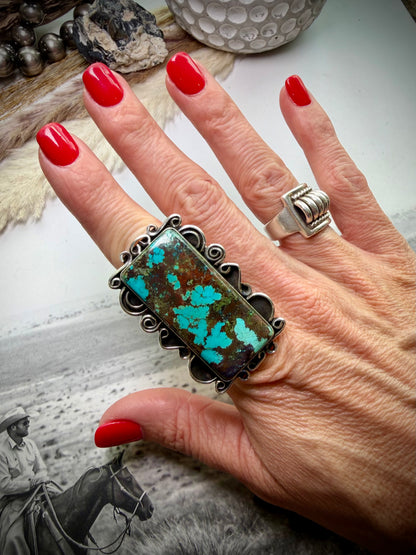 Chimney Butte Rectangle Mine #8 Ring (Size 8)