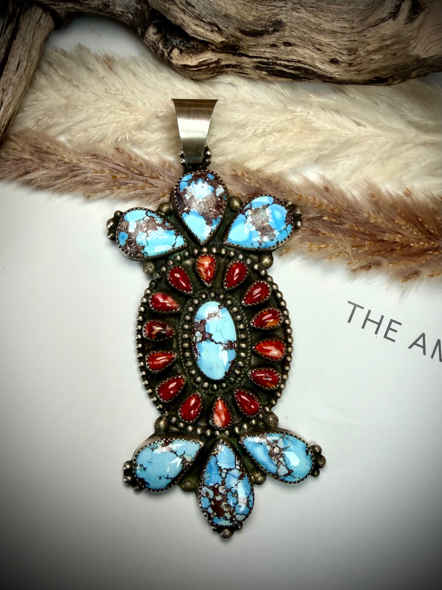 Mego's Vaulted Devin Brown Red Spiny & Golden Hills Pendant