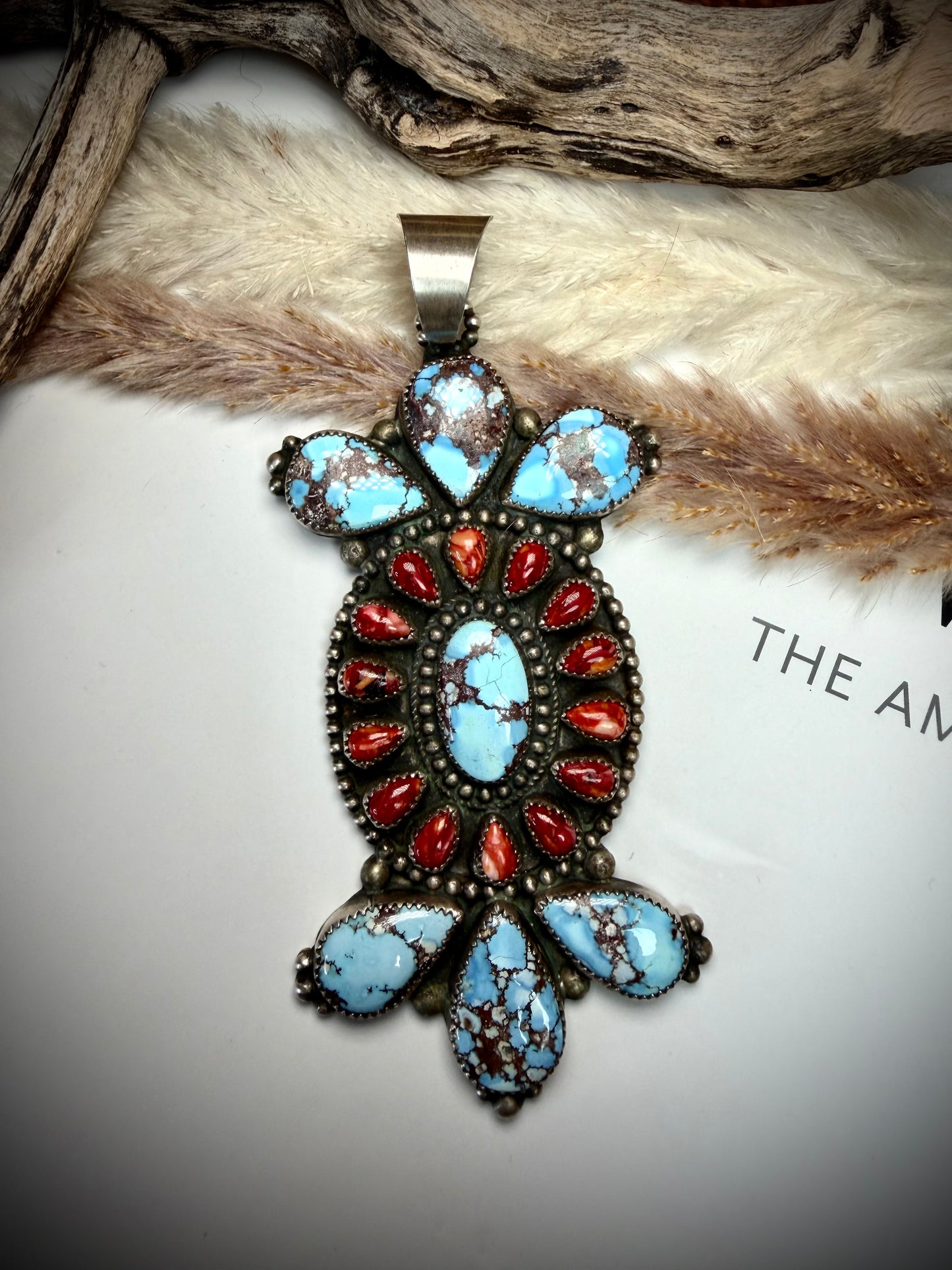 Mego's Vaulted Devin Brown Red Spiny & Golden Hills Pendant