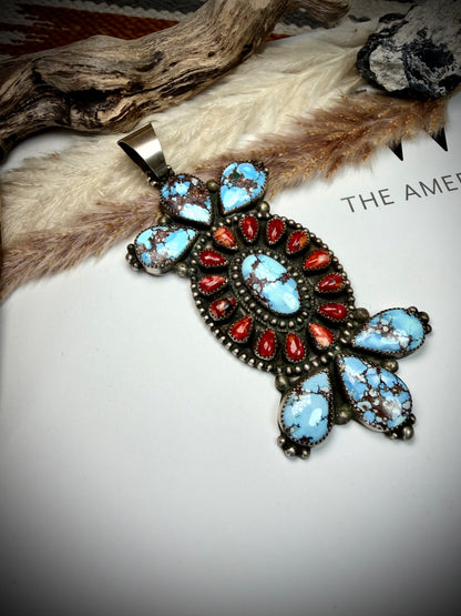 Mego's Vaulted Devin Brown Red Spiny & Golden Hills Pendant