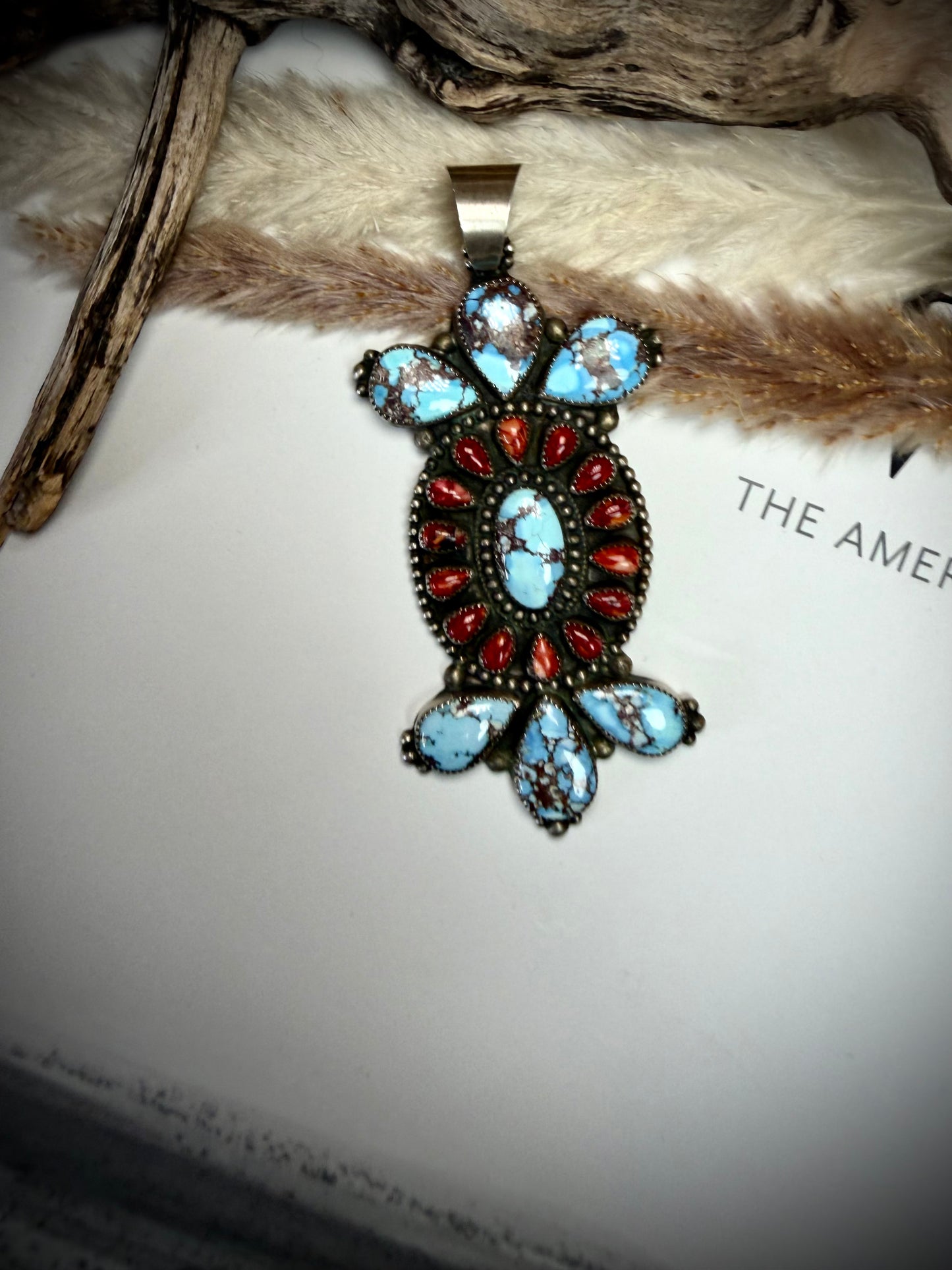Mego's Vaulted Devin Brown Red Spiny & Golden Hills Pendant