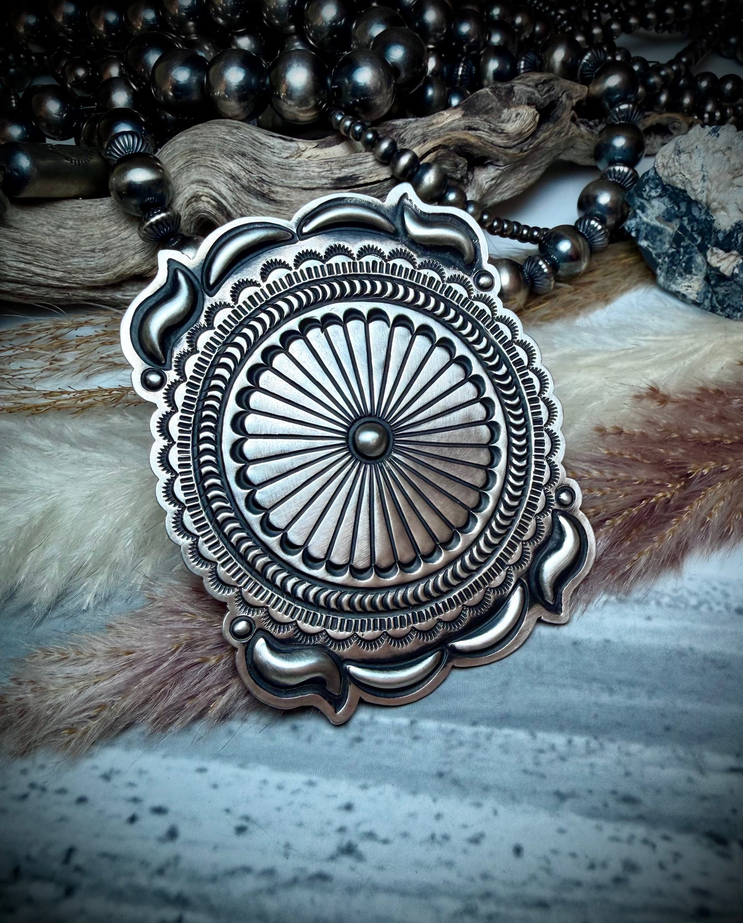 Very Large Leander Tahe Sterling Silver Stamped Rings