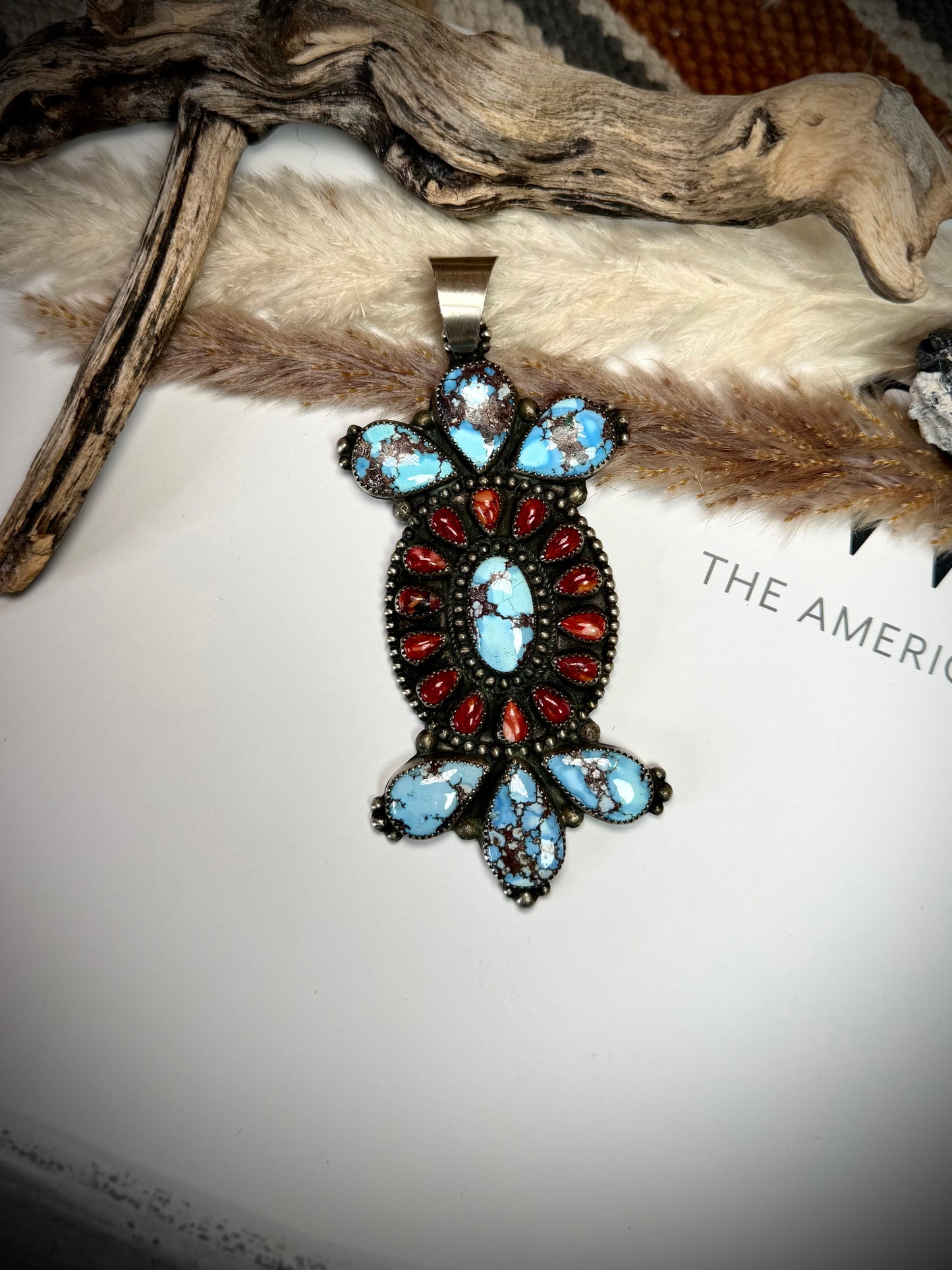 Mego's Vaulted Devin Brown Red Spiny & Golden Hills Pendant
