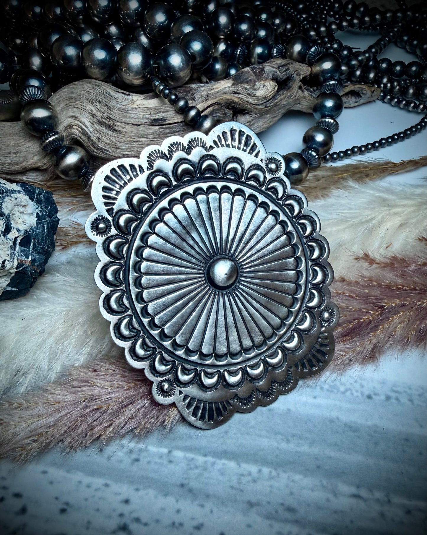 Very Large Leander Tahe Sterling Silver Stamped Rings