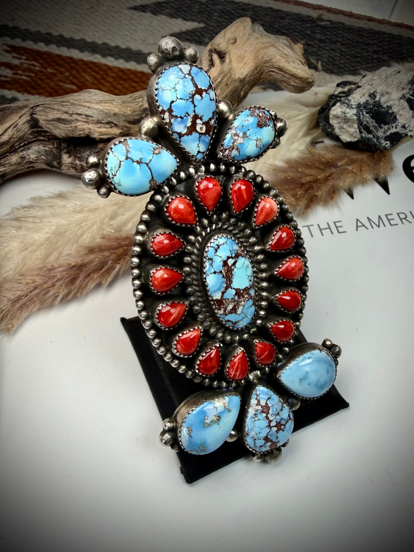 Mego's Vaulted Devin Brown Red Spiny & Golden Hills Ring