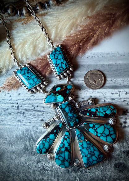 Indian Mountain Turquoise Statement Necklace