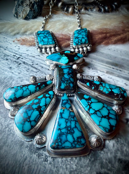 Indian Mountain Turquoise Statement Necklace