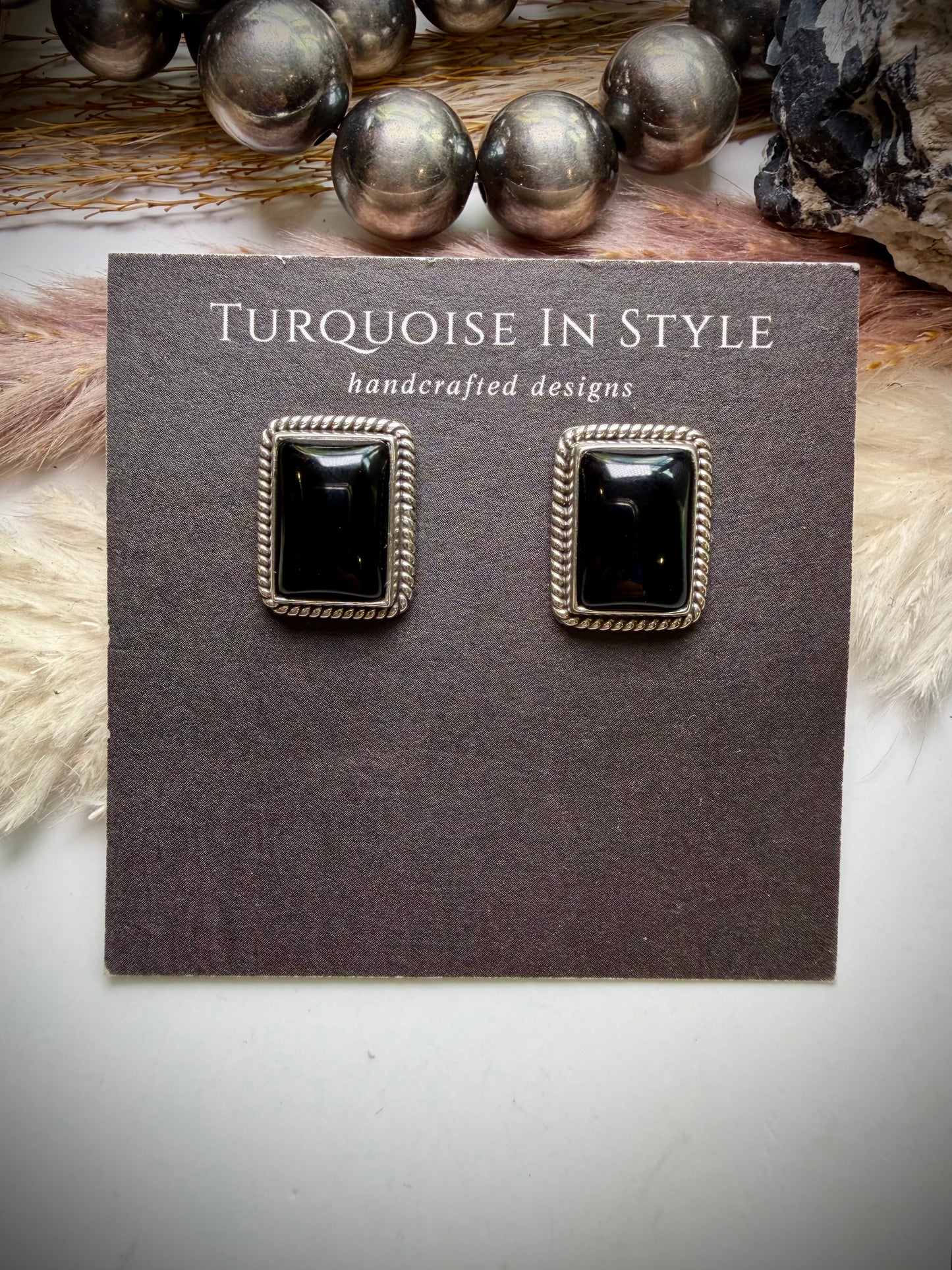 Black Onyx Studs