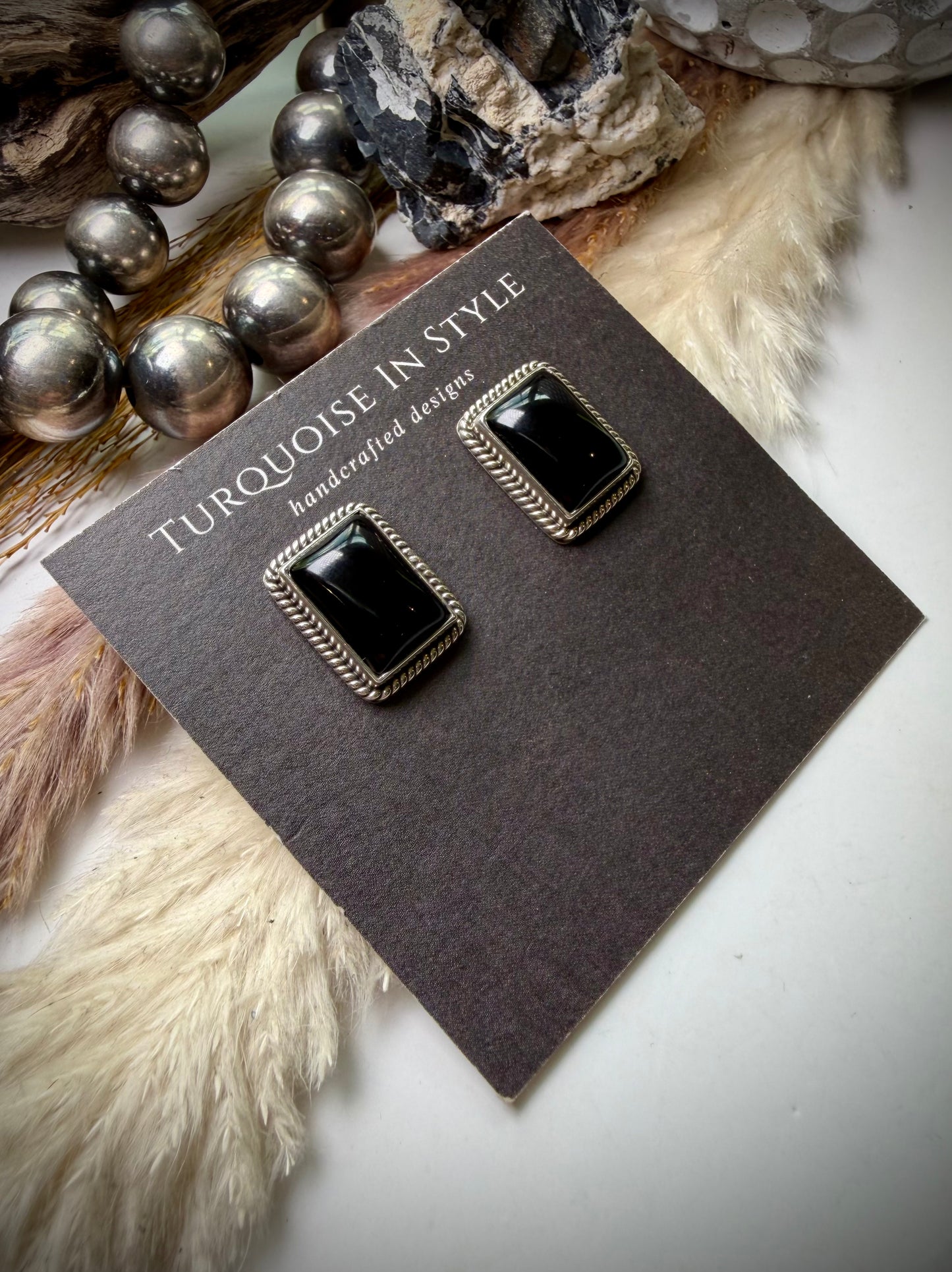 Black Onyx Studs