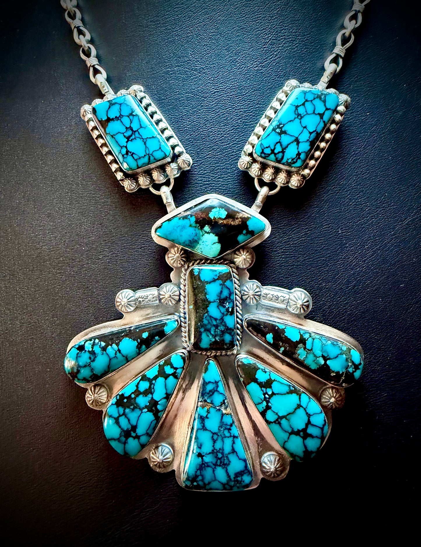 Indian Mountain Turquoise Statement Necklace