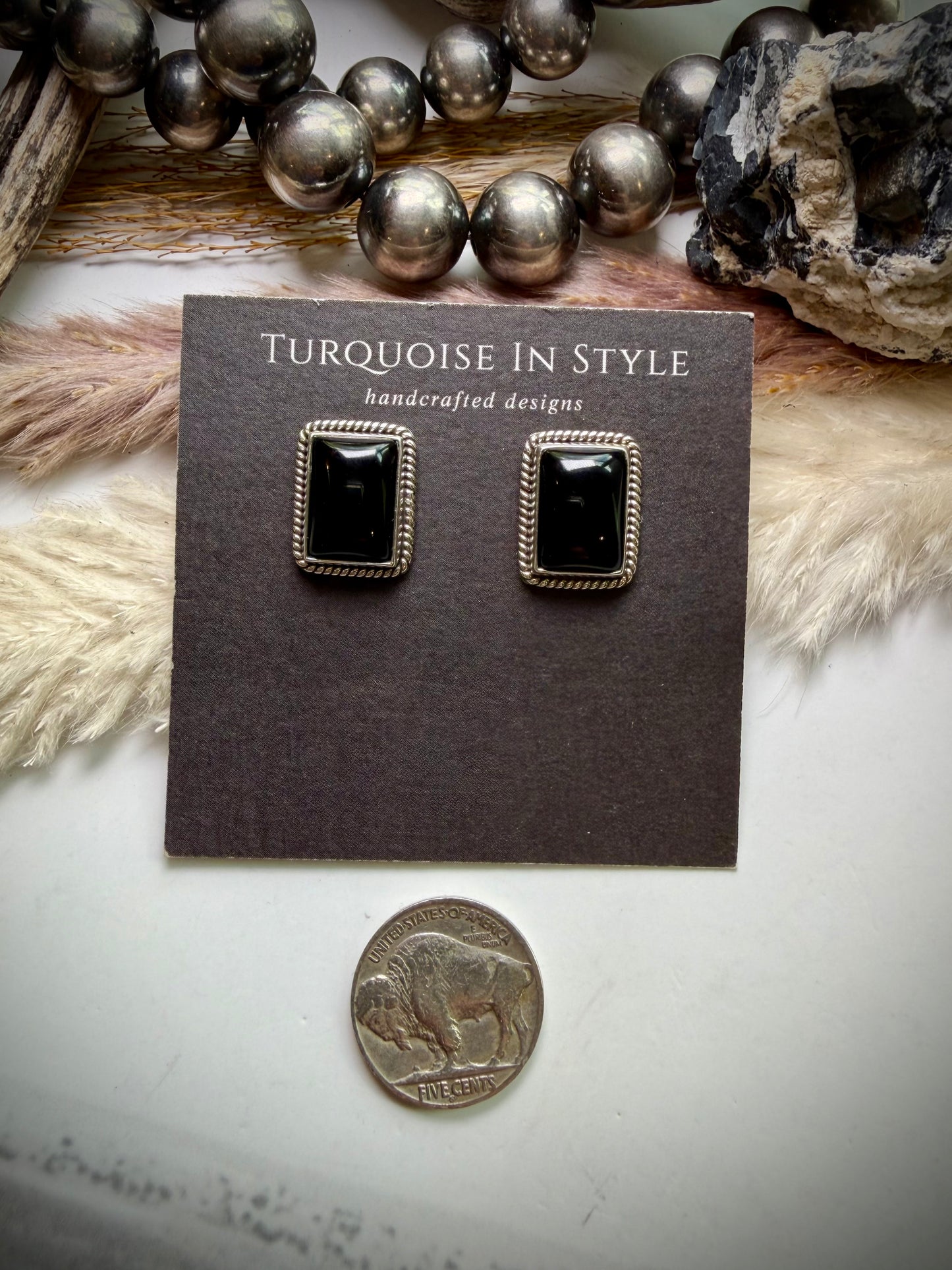 Black Onyx Studs
