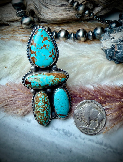 Multi-Stone Mine #8 Ring (Adjustable)