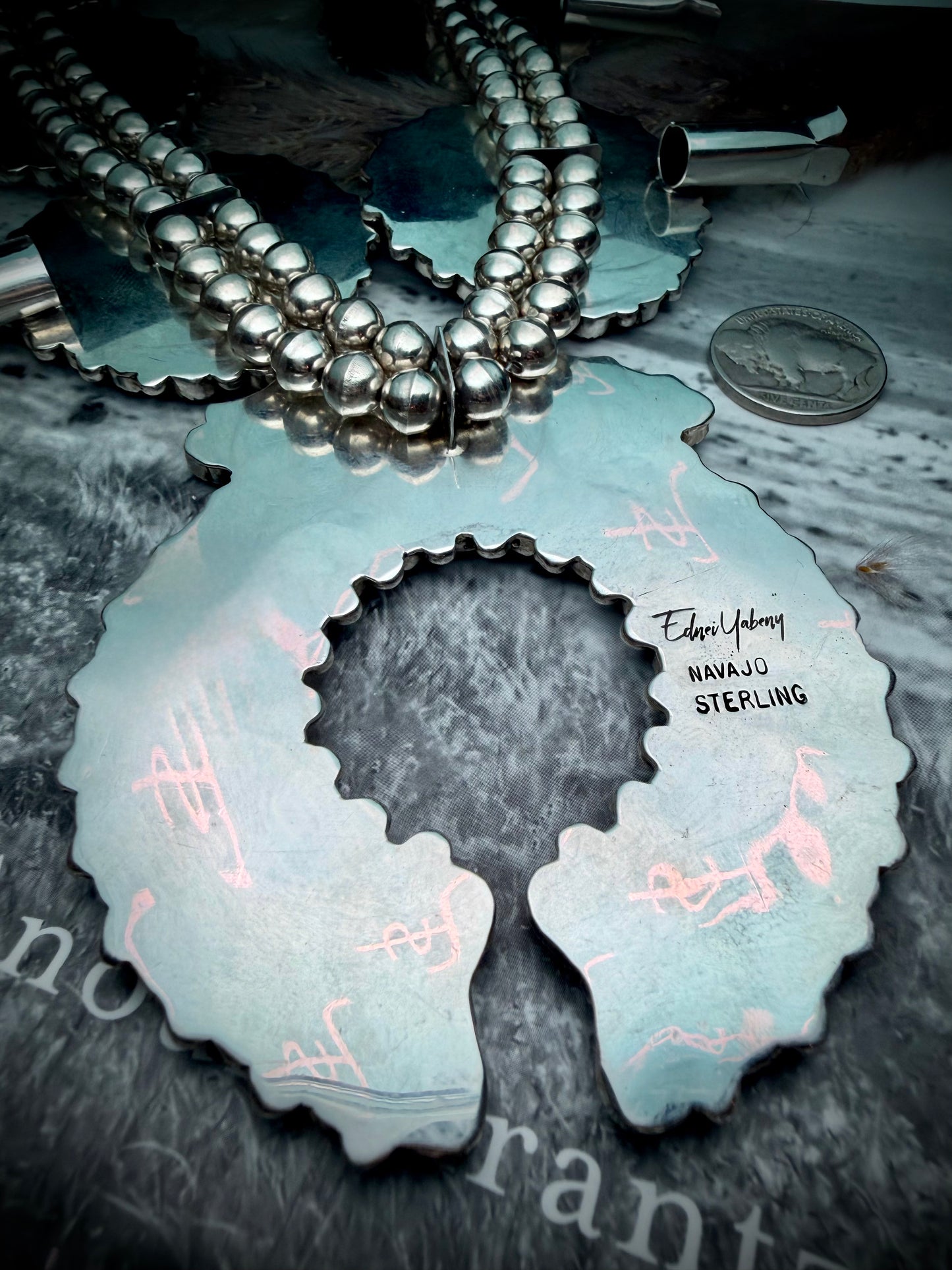 Mother of Pearl Squash Blossom