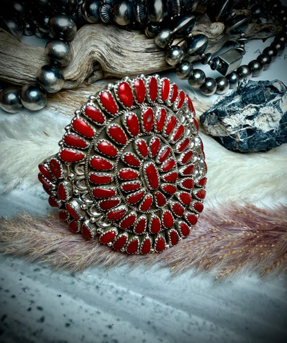 Justina Wilson Coral & Sterling Silver Bracelet