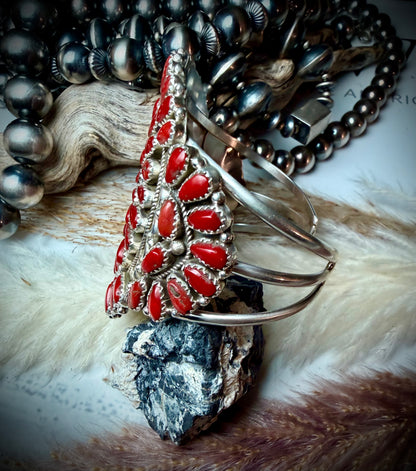Justina Wilson Coral & Sterling Silver Bracelet
