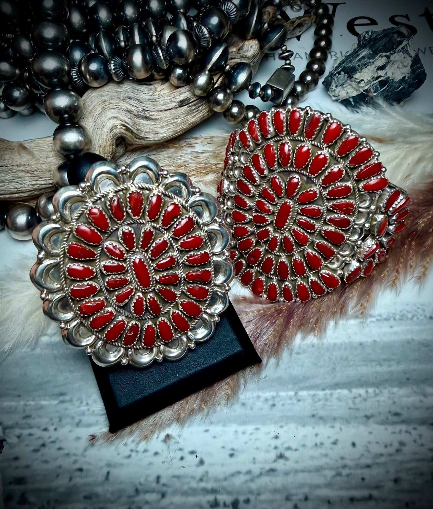 Justina Wilson Coral & Sterling Silver Bracelet