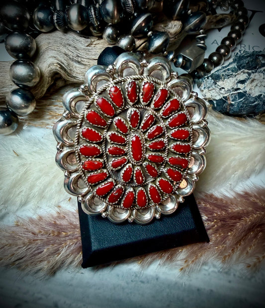 Justina Wilson Coral Ring Adjustable