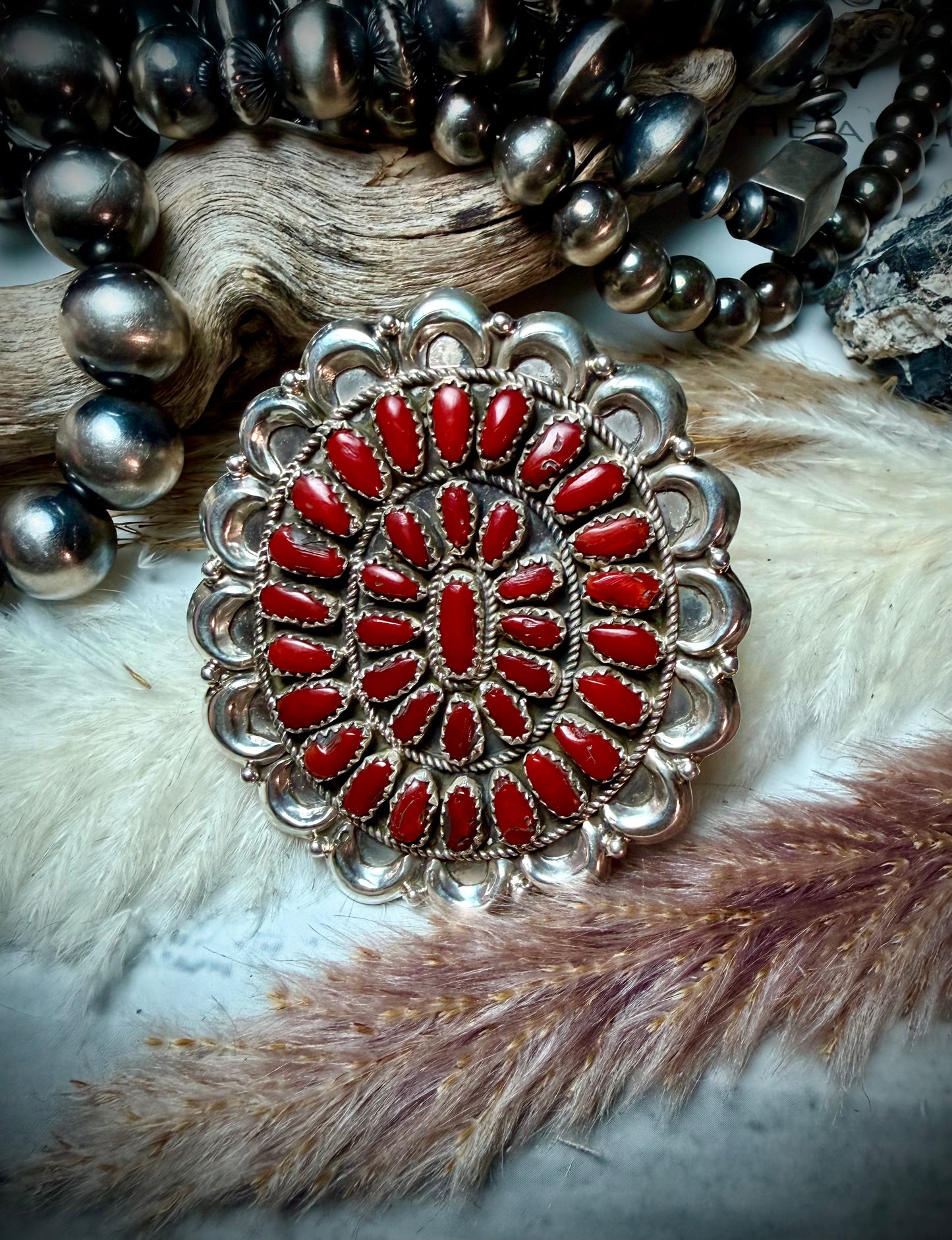 Justina Wilson Coral Ring Adjustable