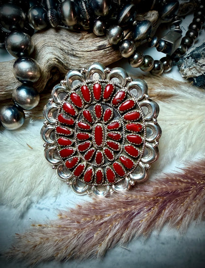 Justina Wilson Coral Ring Adjustable