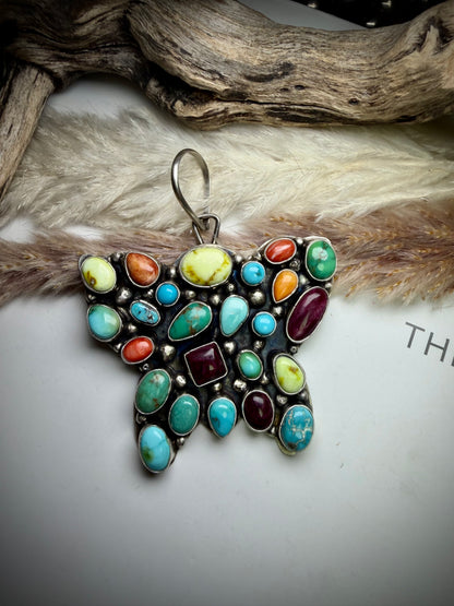Sheila Becenti Butterfly Pendant