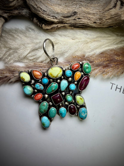 Sheila Becenti Butterfly Pendant