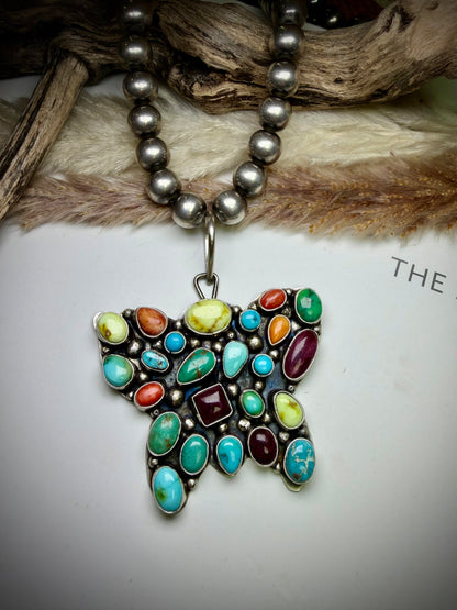 Sheila Becenti Butterfly Pendant