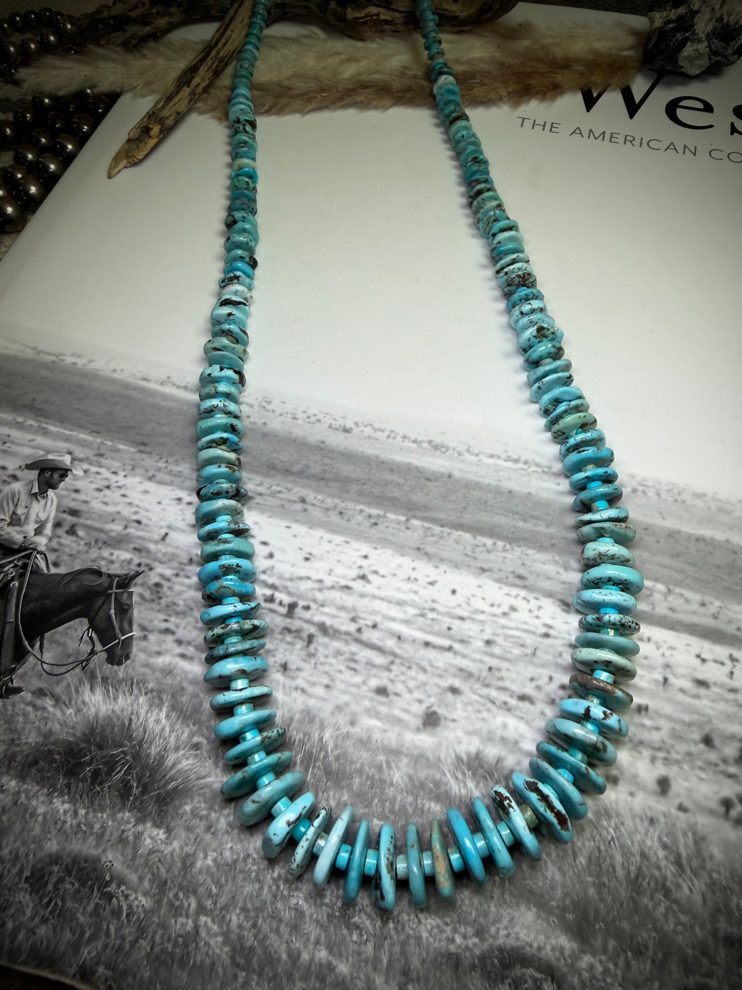 30" Graduated Turquoise Necklace